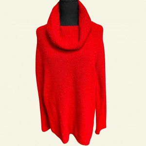 TALBOTS - red cowl neck sweater - size XLP - 0122LR-1